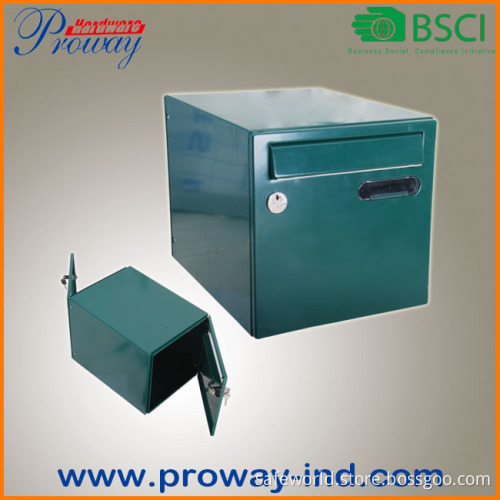 steel two door mailbox letter box